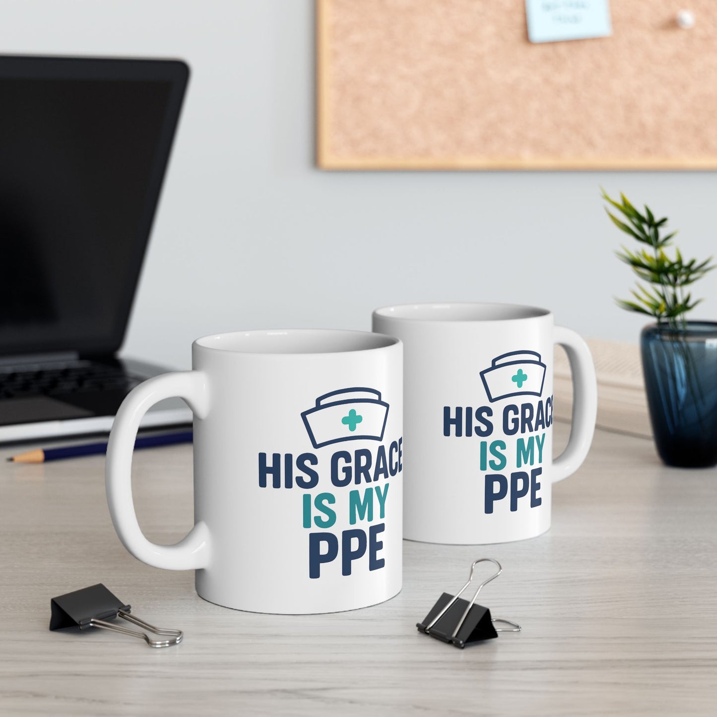 His Grace Is My PPE Mug | Faith-Inspired Nurse Mug