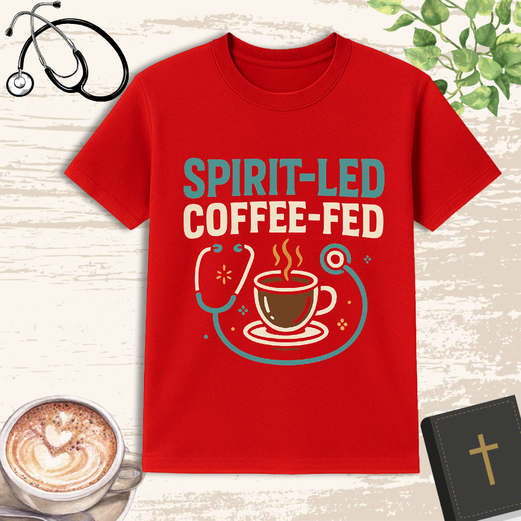 π Spirit-Led, Coffee-Fed T-Shirt