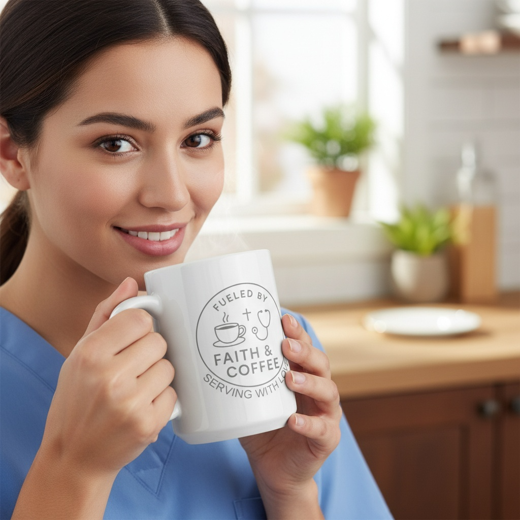 Charming Ceramic Mug - Perfect Gifts For a Cristian Nurse Who Loves Coffee