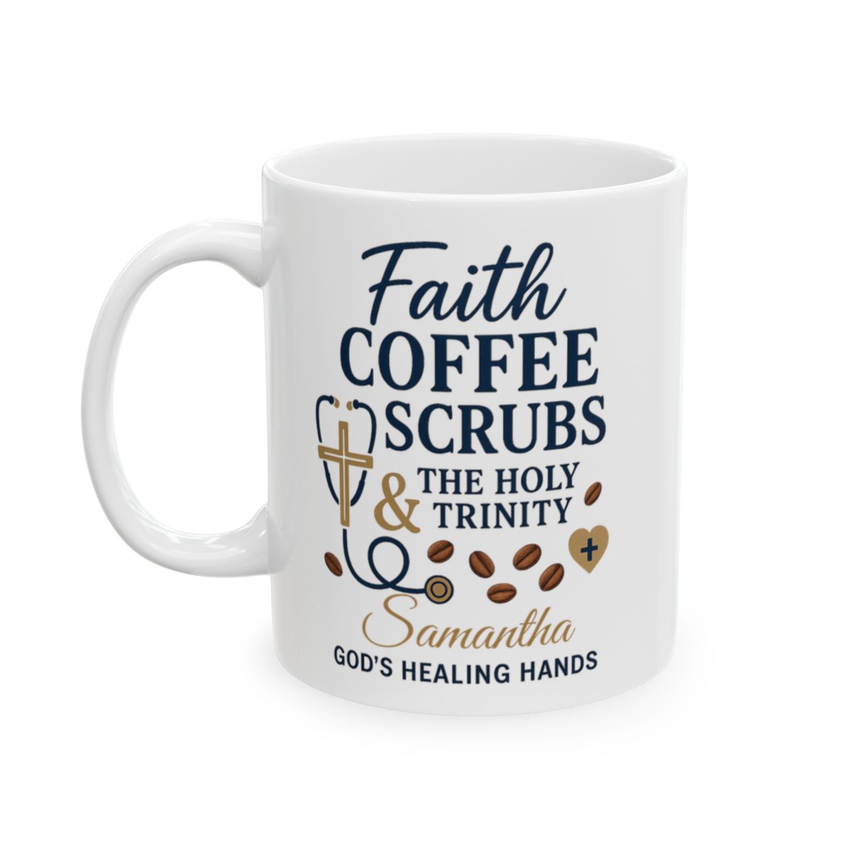 Personalized Gift For Coffee Loving Cristian Nurse - Ceramic Mug, (11oz, 15oz)