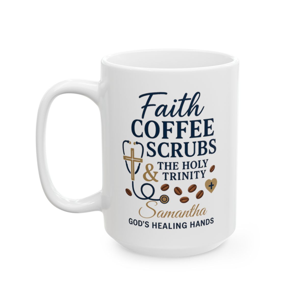 Personalized Gift For Coffee Loving Cristian Nurse - Ceramic Mug, (11oz, 15oz)