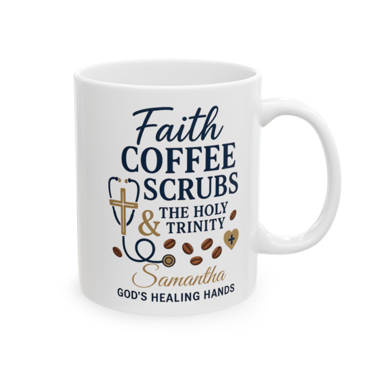Personalized Gift For Coffee Loving Cristian Nurse - Ceramic Mug, (11oz, 15oz)