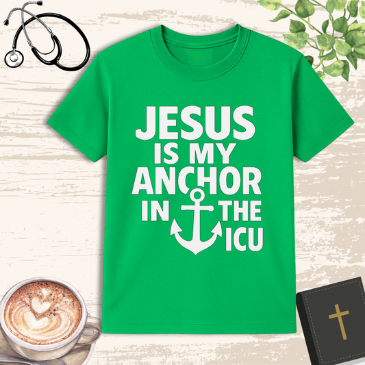 Jesus Is My Anchor Nurse T-Shirt – Inspirational Christian Apparel