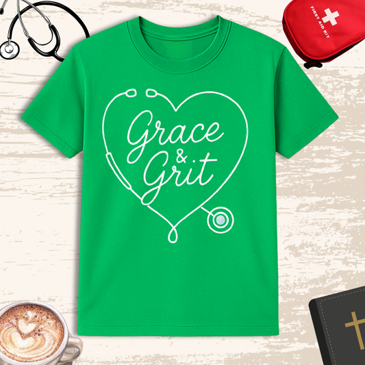👕 Grace & Grit | Faith-Fueled Nurse T-Shirt