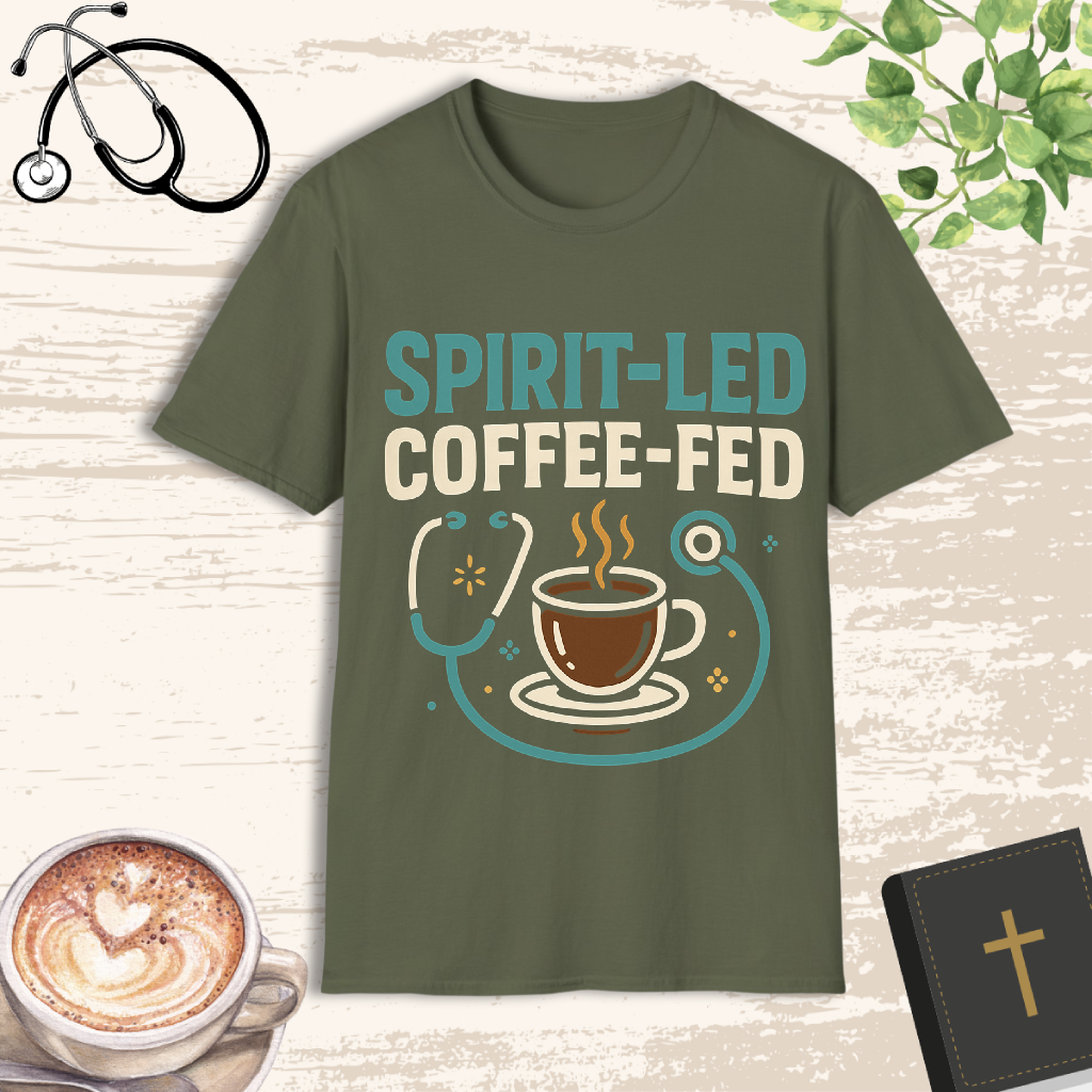 👕 Spirit-Led, Coffee-Fed T-Shirt
