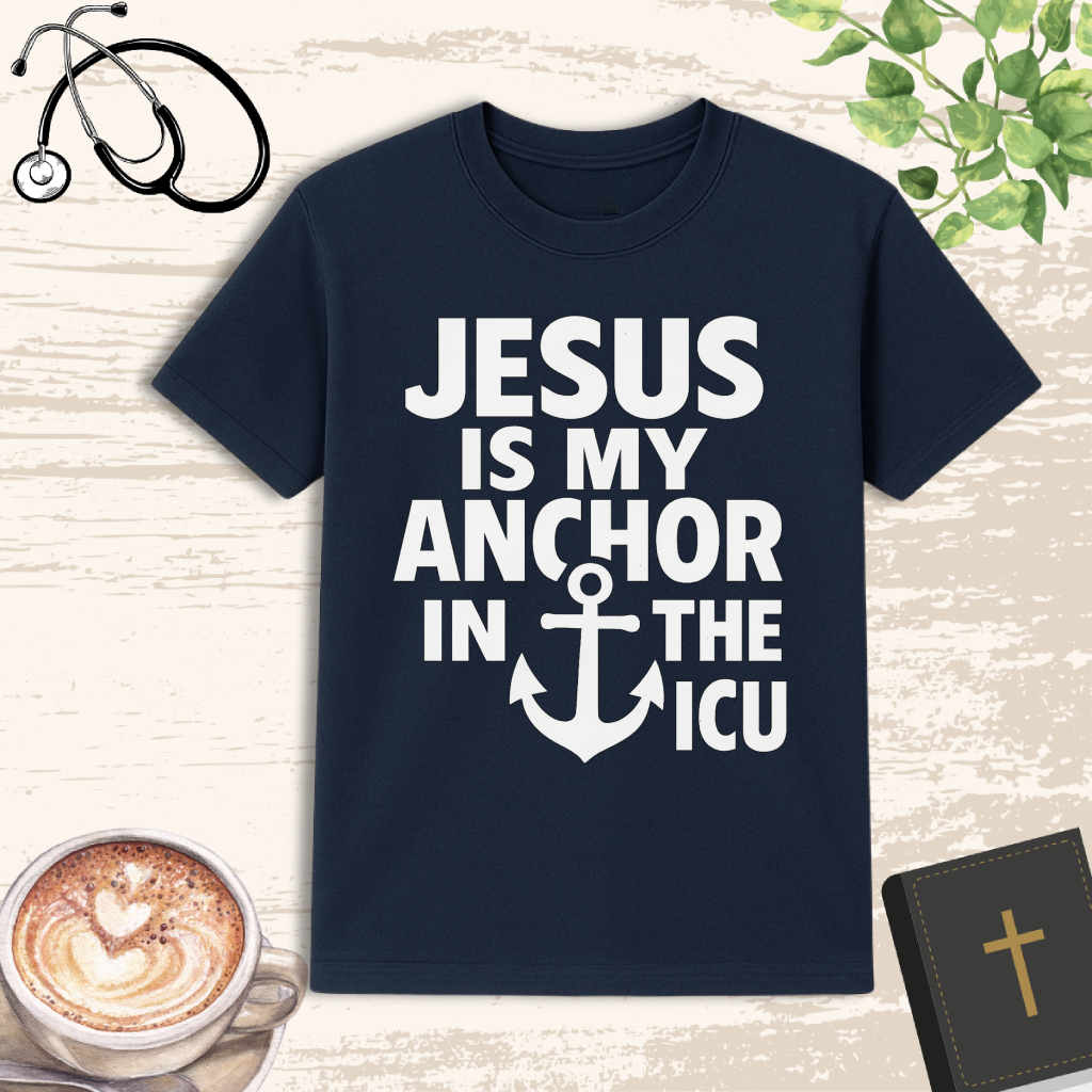 Jesus Is My Anchor Nurse T-Shirt – Inspirational Christian Apparel