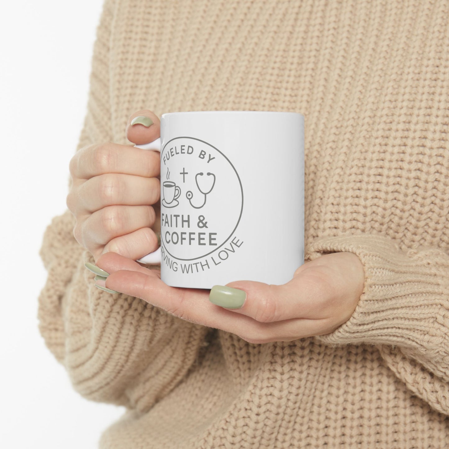 Charming Ceramic Mug - Perfect Gifts For a Cristian Nurse Who Loves Coffee