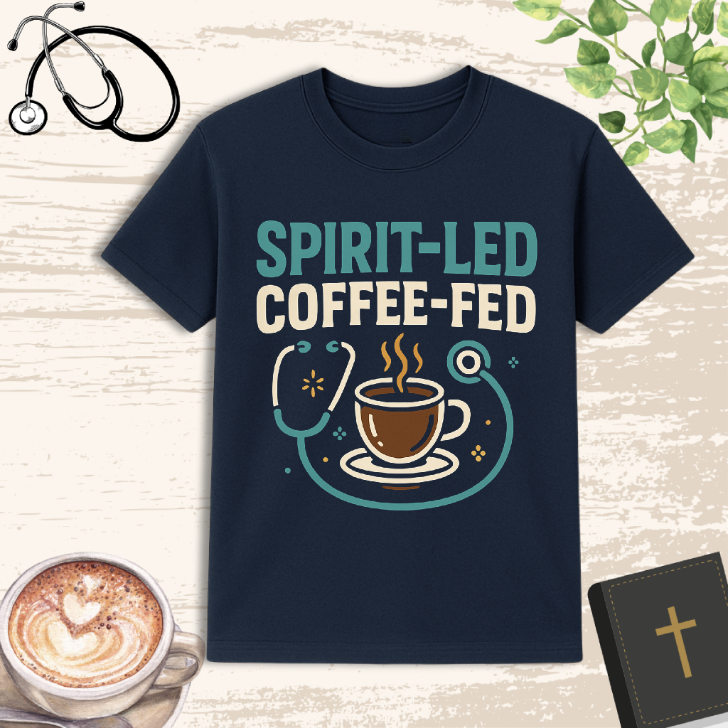👕 Spirit-Led, Coffee-Fed T-Shirt