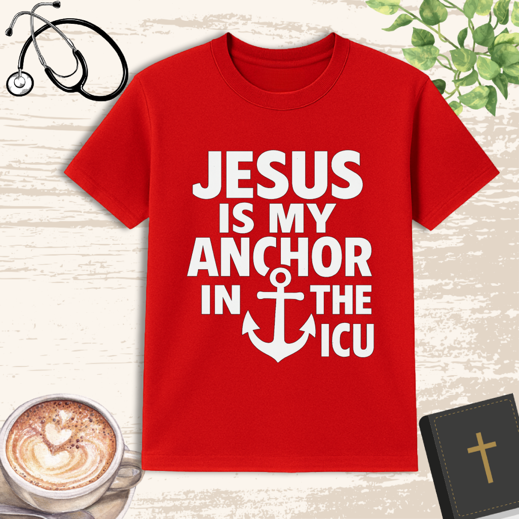 Jesus Is My Anchor Nurse T-Shirt – Inspirational Christian Apparel