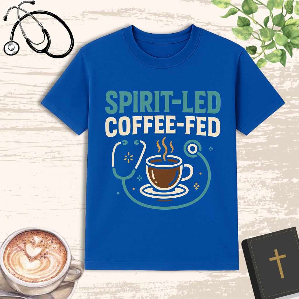 👕 Spirit-Led, Coffee-Fed T-Shirt