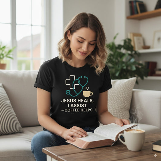 Jesus heals, I assist — powered by coffee