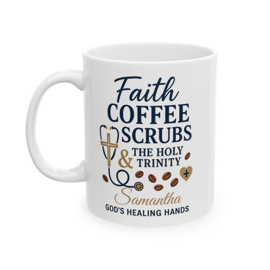 Personalized Gift For Coffee Loving Cristian Nurse - Ceramic Mug, (11oz, 15oz)