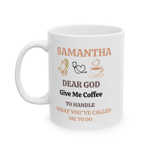 Personalized Ceramic Mug, (11oz, 15oz) - Gift For Nurse